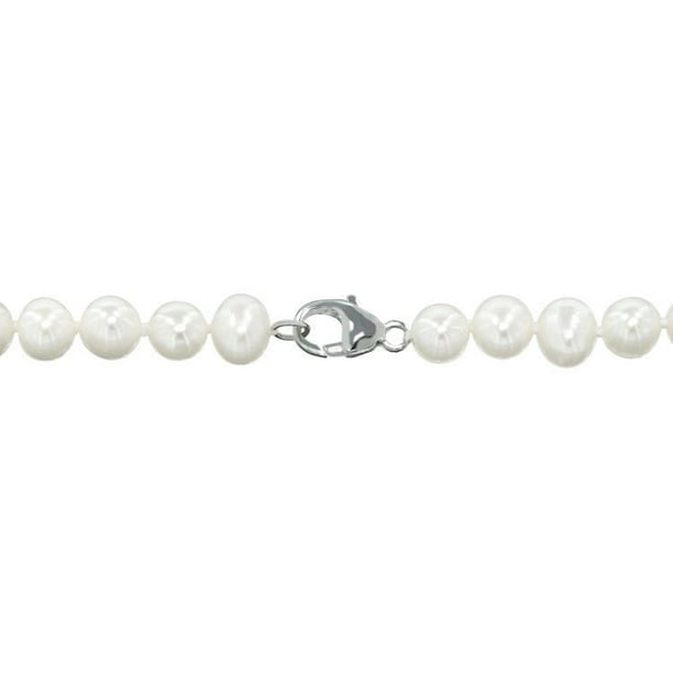 Collection Simply Pearl-7.5MM Perle Culture d'eau douce collier 18 po avec homard femoir