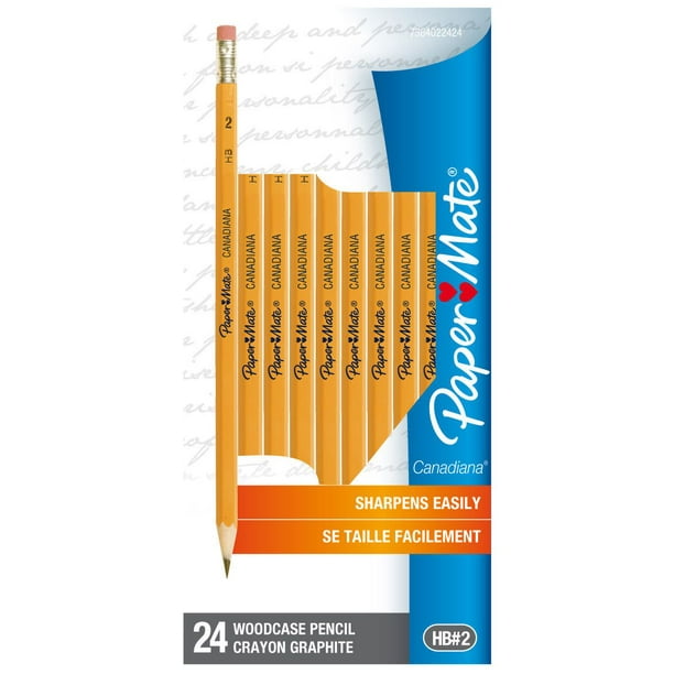 Papermate® crayons Canadiana, HB n° 2, paquet de 24 Faciles à tailler!