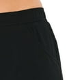 thumbnail image 4 of Krista Women's Black High-Waist Tactel Drawstring Swim Shorts Bottom, 4 of 6
