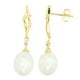 Collection Simply Pearl-Boucles d'oreilles Or jaune 10 Karat Or jaune de perle d'eau douce 9/7mm avec diamant   .01ct – image 1 sur 1