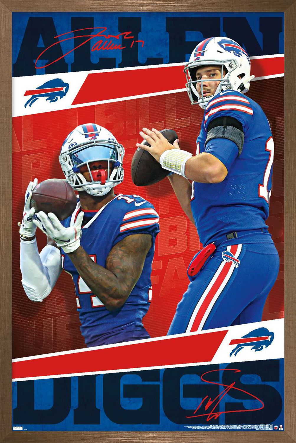 NFL Buffalo Bills - Josh Allen and Stefon Diggs 21 Wall Poster