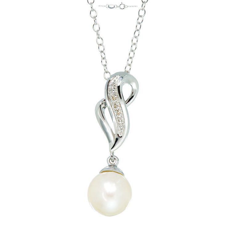 Simply Pearl Collection-Sterling Silver pendant w/ 7.5MM Cultured ...