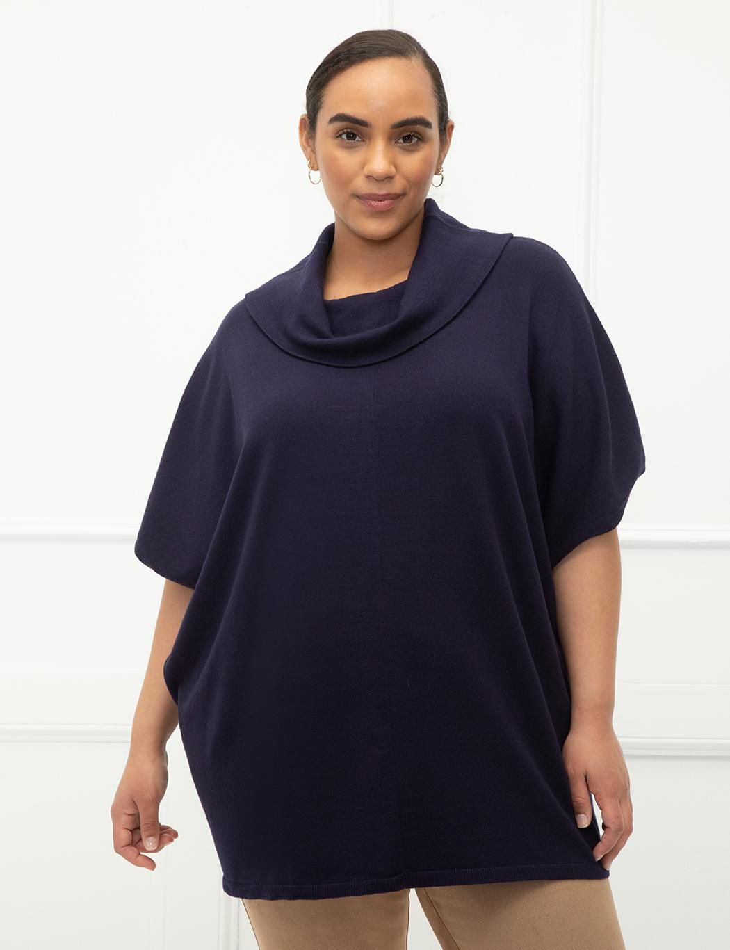 ELOQUII Elements Sweater Tunic With Turtle Neck