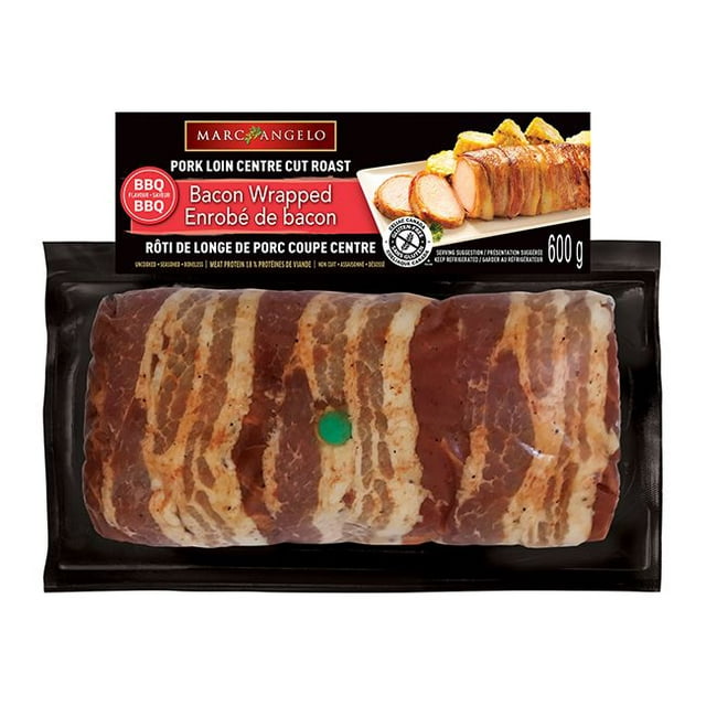 Rôti de porc à saveur de barbecue enrobé de bacon Marcangelo 600g