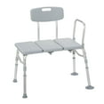 thumbnail image 1 of Drive Medical Gray Plastic Tub Transfer Bench with Adjustable Backrest, 1 of 6