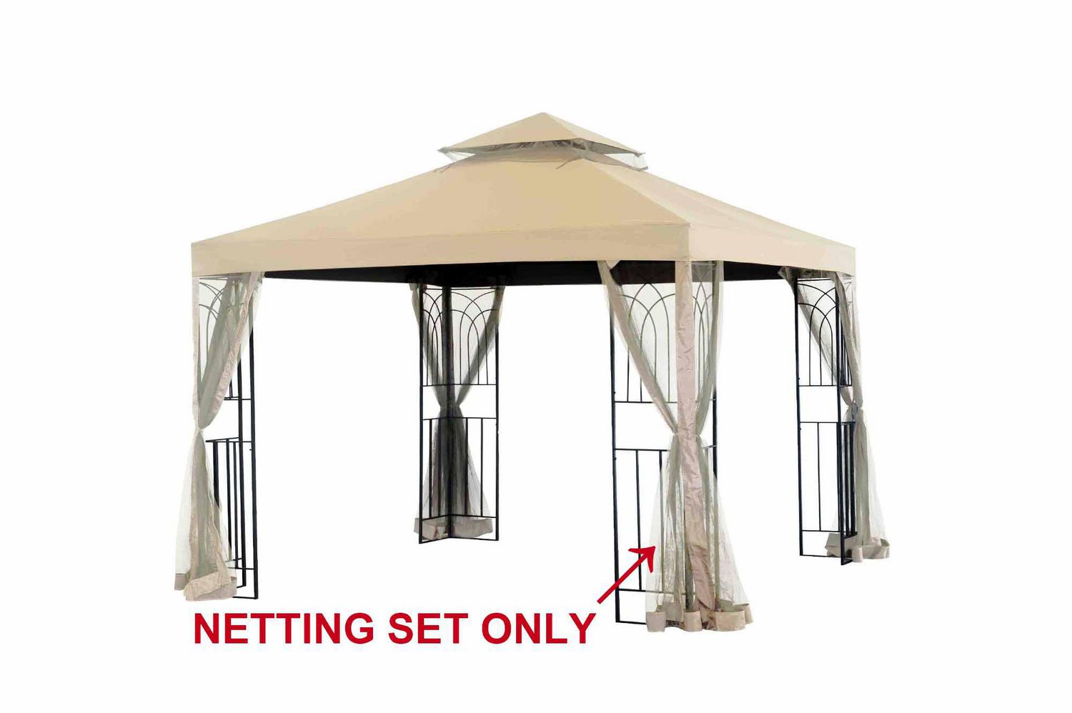 Sunjoy Replacement Mosquito Netting for 10x10 Ft 10x10 FT Easy Setup Gazebo brown Walmart Canada