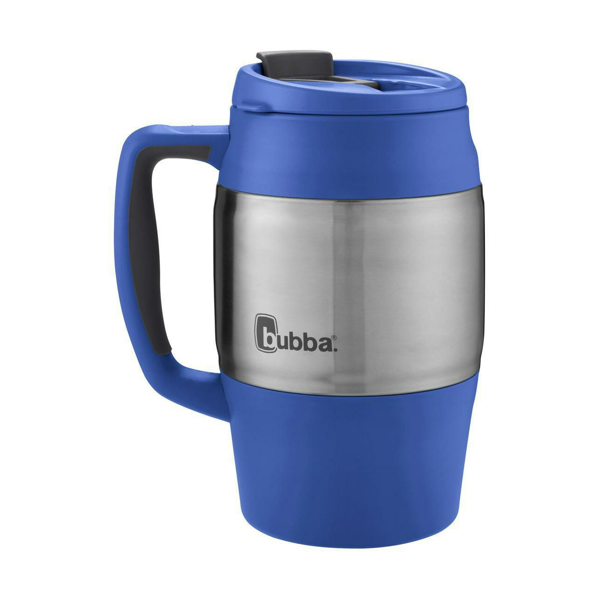 Chilly's Daisy Vacuum Insulated Travel Mug, 340ml, Blue/White
