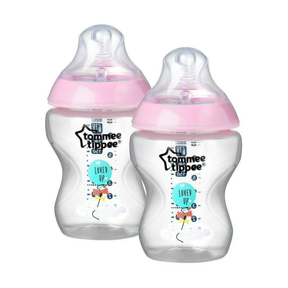 Biberons décorés Closure to nature de Tommee Tippee pour filles