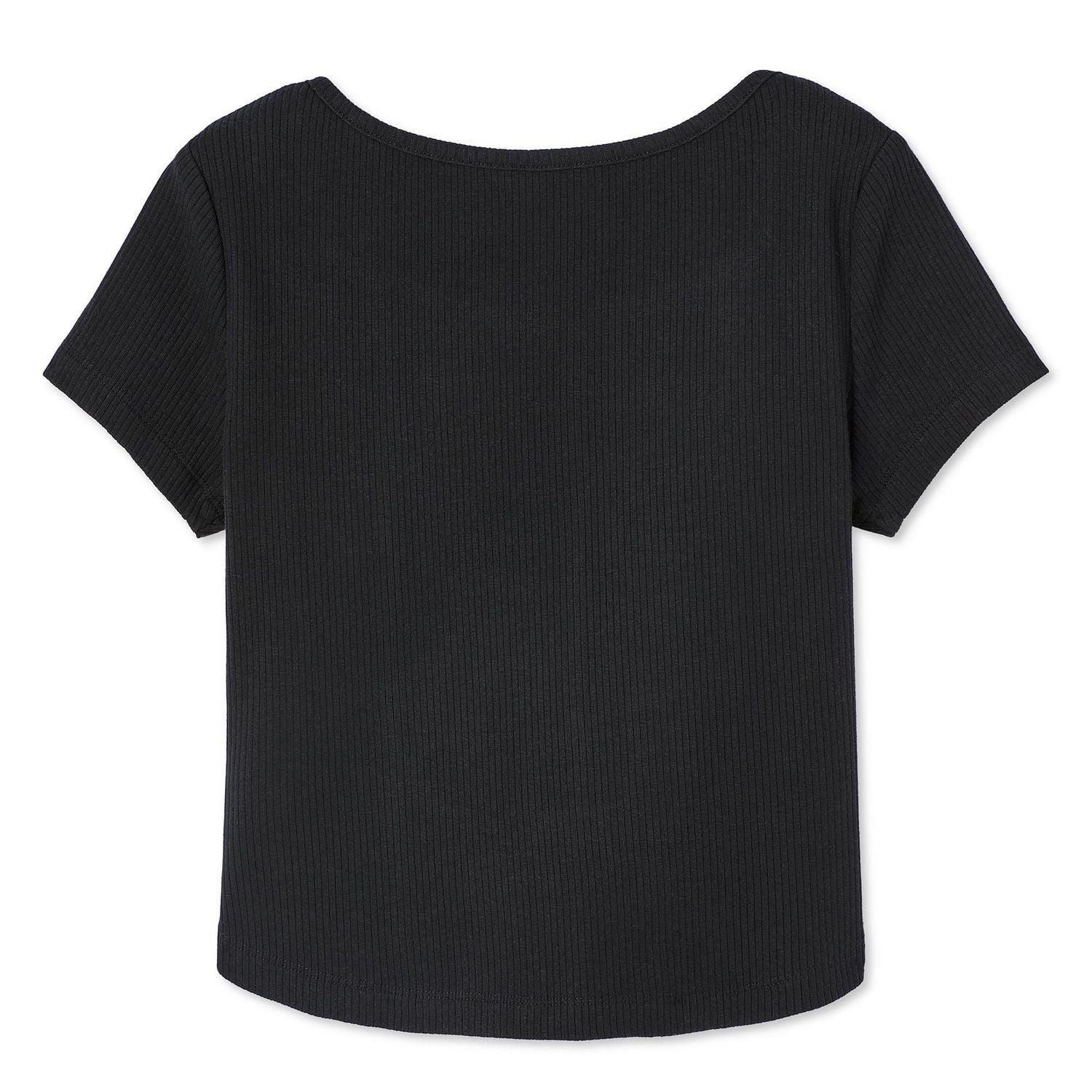 Haut côtelé à encolure carrée Justice pour filles