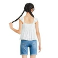 thumbnail image 2 of Justice Girls' Babydoll Eyelet Top, 2 of 3