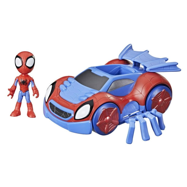 Figurine Spidey de 10 cm avec véhicule Arachno-bolide convertible 2 en 2 -  HASBRO - Spiderman - Jouet - Blanc