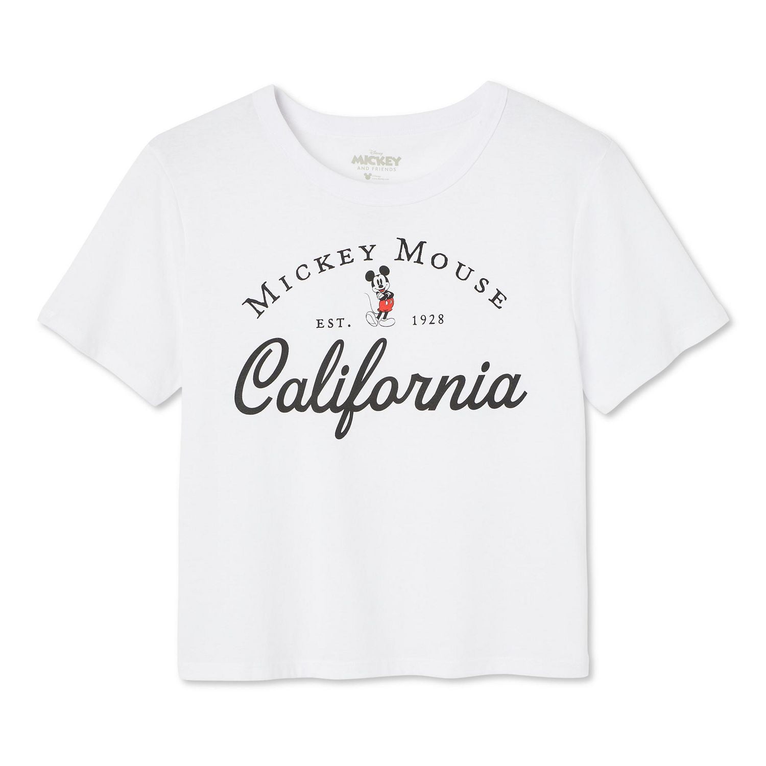 T-shirt écourté Mickey Mouse Disney pour femmes