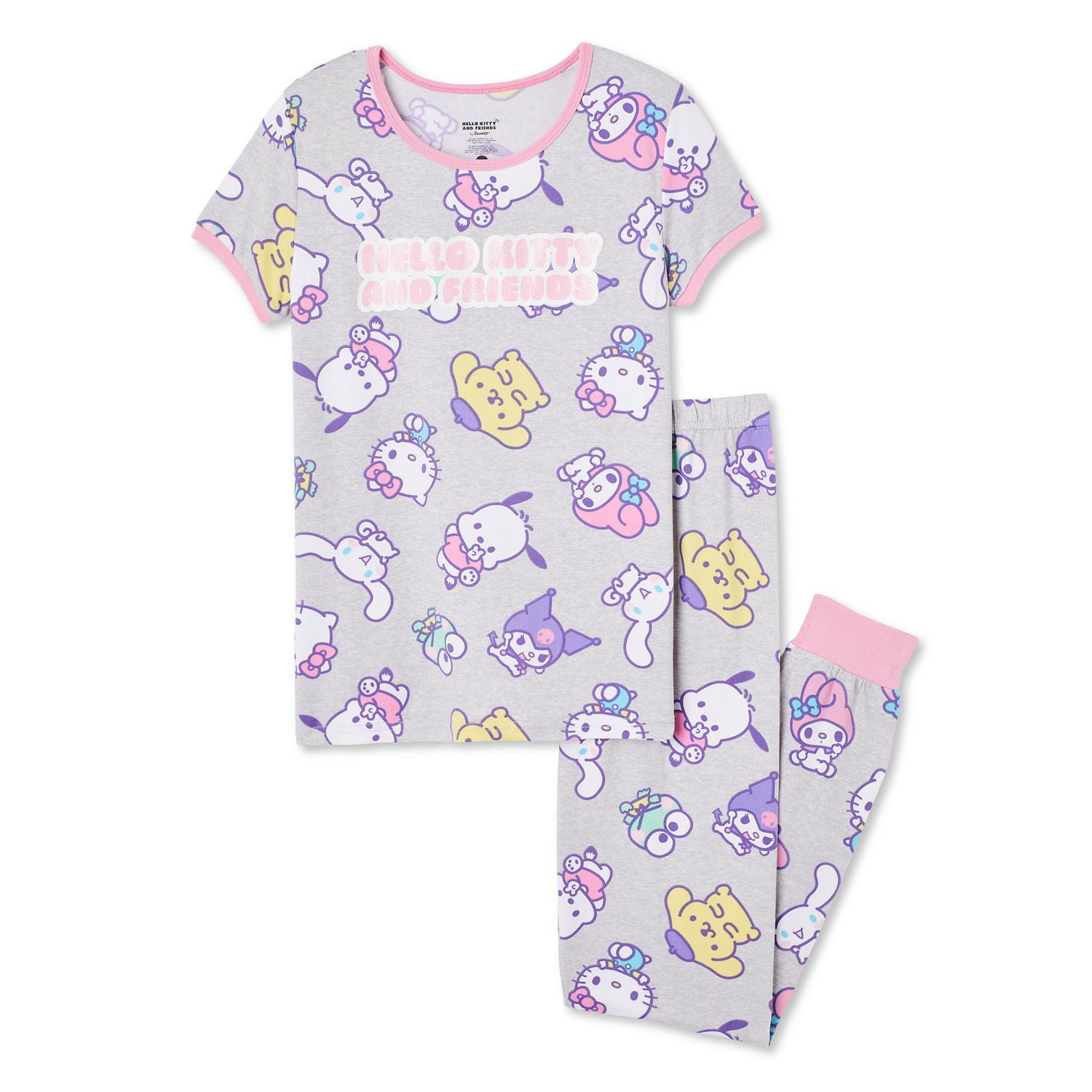 Hello Kitty and Friends Girls' Pajama 2-Piece Set