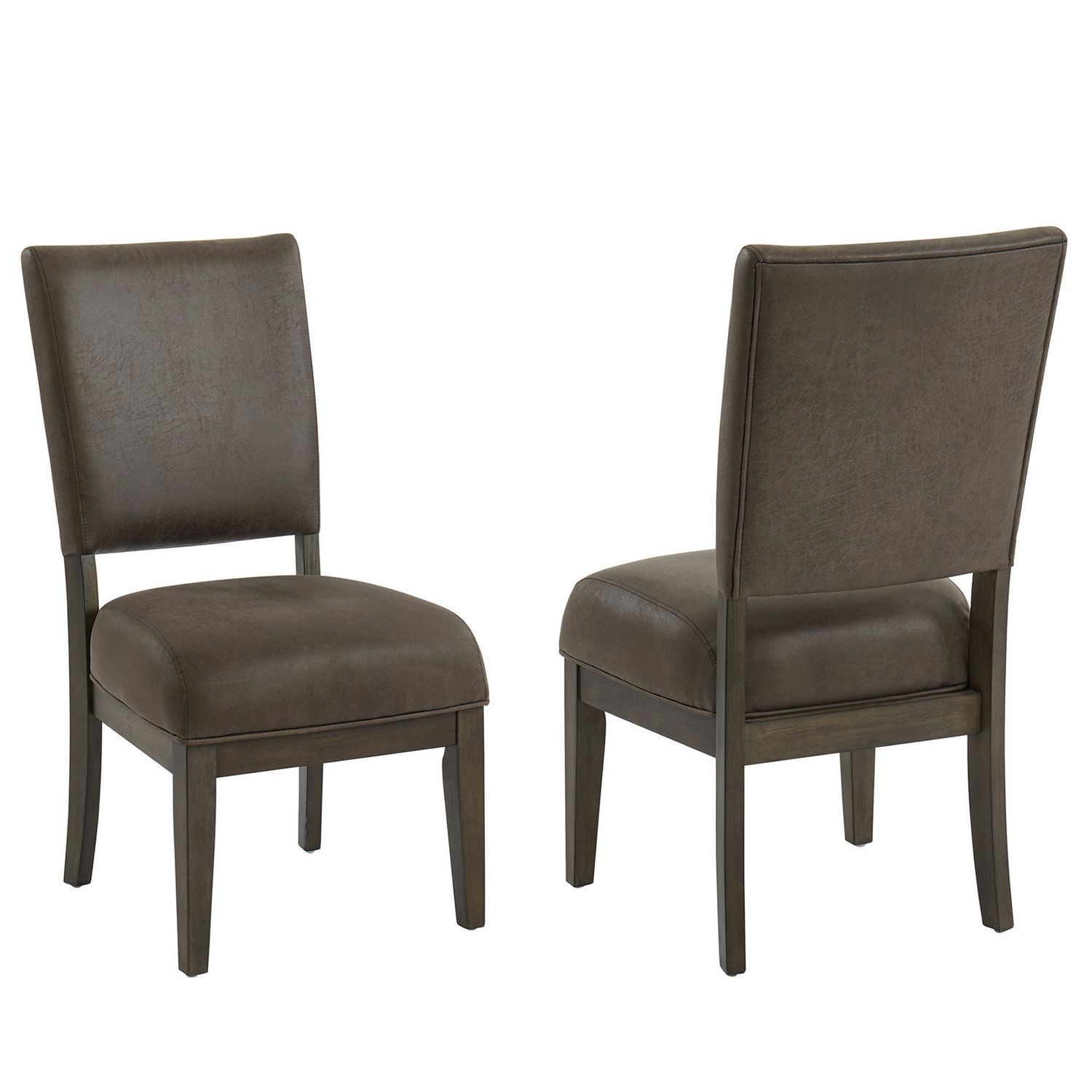 Wood Faux Leather Side Chair Set Of 2 Walmart Canada   6000199225547 