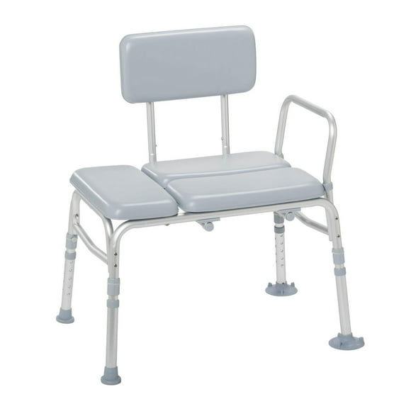Drive Medical Gray Padded Seat Transfer Bench