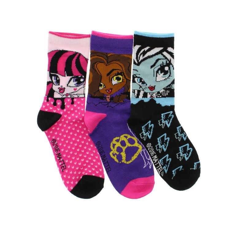 Monster High Girls' Crew Socks, Pack of 3 Walmart Canada