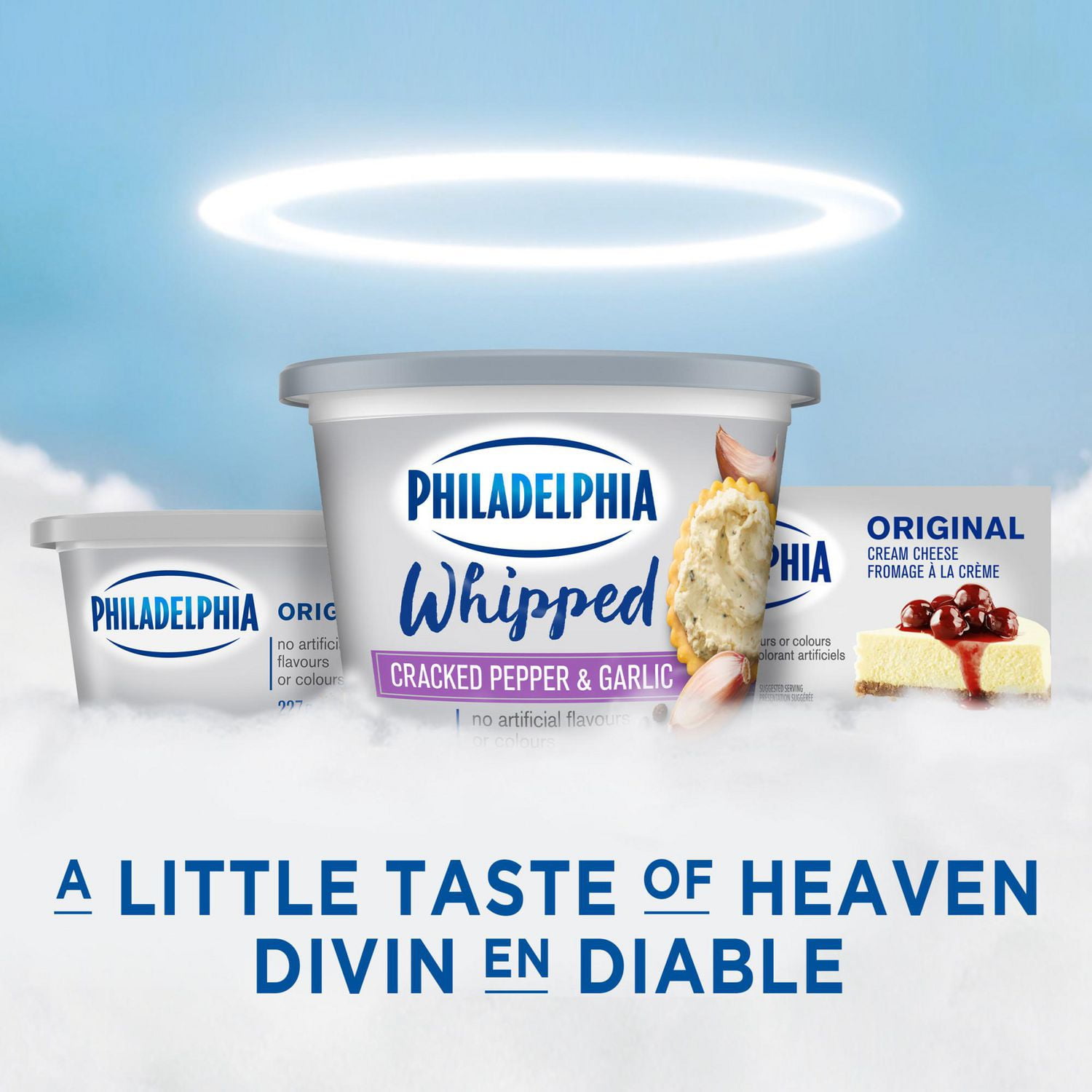 Philadelphia Whipped Cracked Pepper & Garlic Cream Cheese Product, 227g