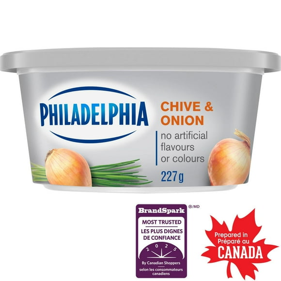 Fromage à la crème Philadelphia Ciboulette et oignon 227g