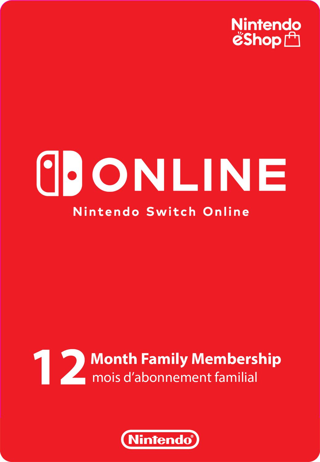 nintendo switch 12 month online family membership