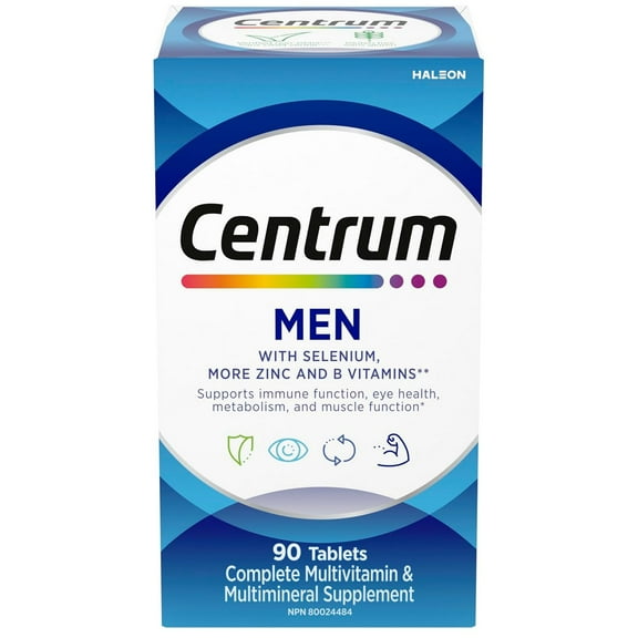 Centrum Men Multivitamin and Multimineral Supplement 90 Tablets