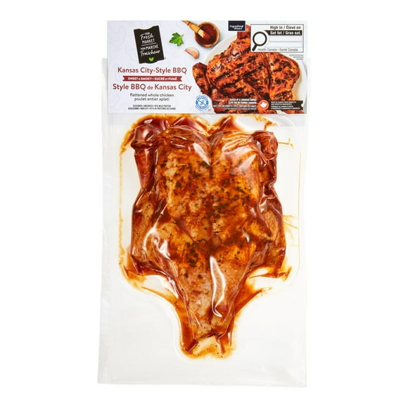 Your Fresh Market Kansas City-Style BBQ Flattened Whole Chicken, 1 piece