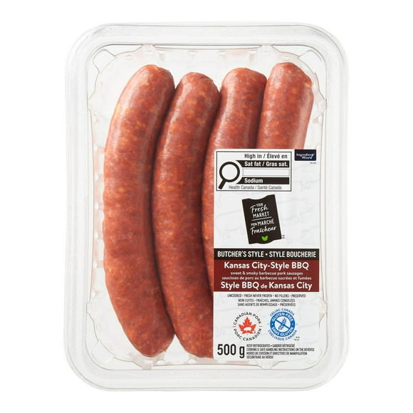 Your Fresh Market Butcher’s Style Kansas City-Style BBQ Pork Sausages, 4 pieces, 500 g