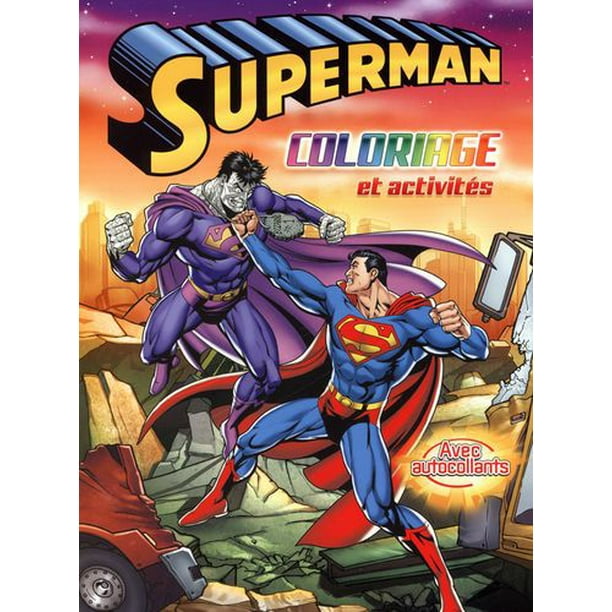 Superman coloriage, jeux et autocollants