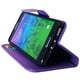 Étui portefeuille Exian en cuir pour Samsung Galaxy Alpha - violet – image 2 sur 3