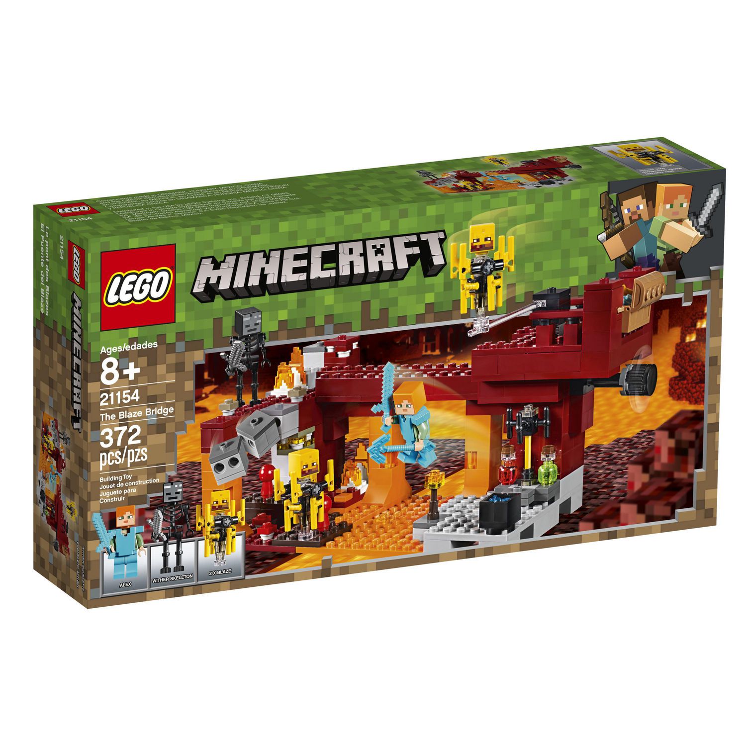 LEGO Minecraft The Blaze Bridge 21154 Toy Building Kit (372 Piece