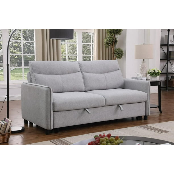 Costway Convertible Futon Sofa Bed Memory Foam Couch Sleeper with  Adjustable Armrest Grey 