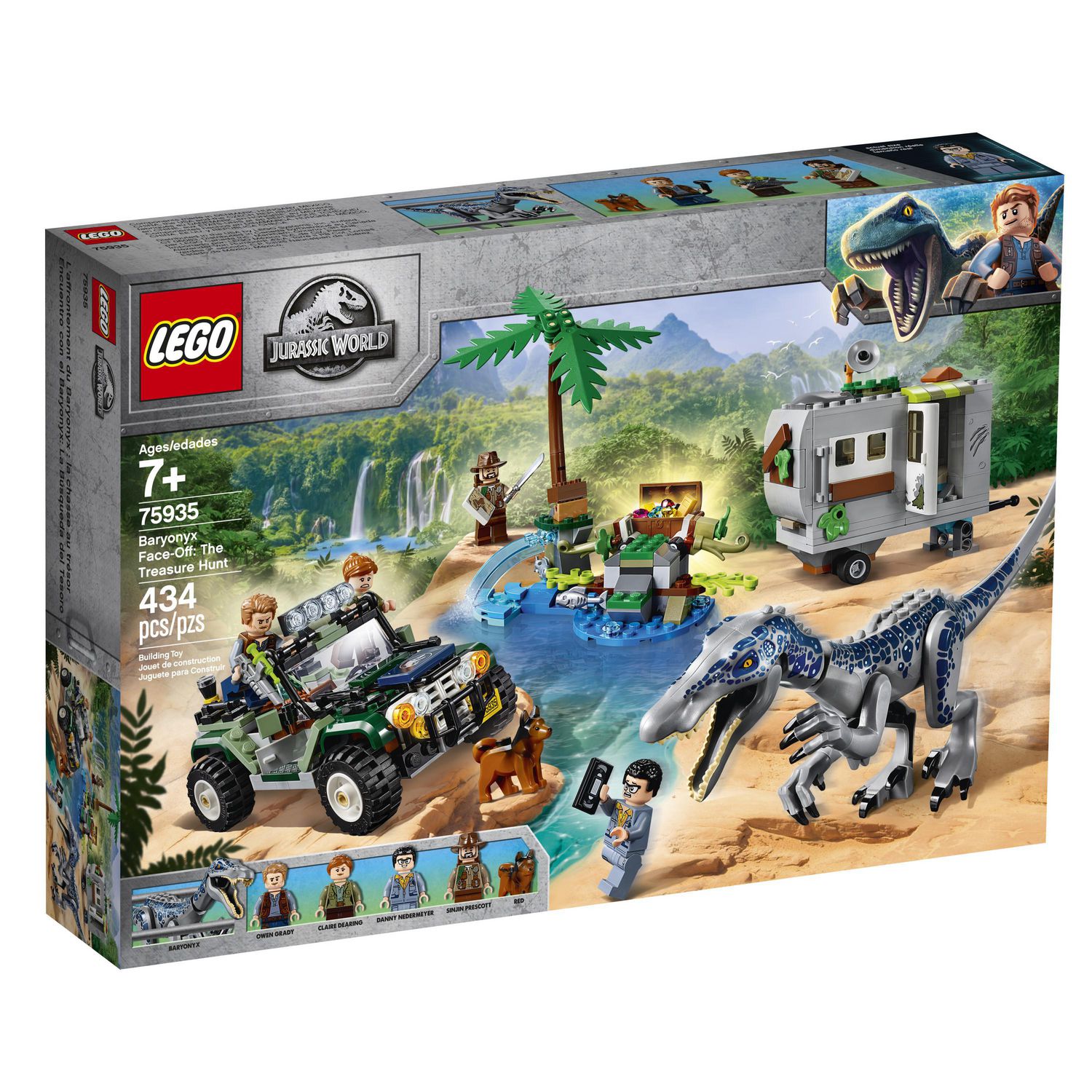 LEGO Jurassic World Baryonyx Face-Off: The Treasure Hunt 75935 Toy Building  Kit