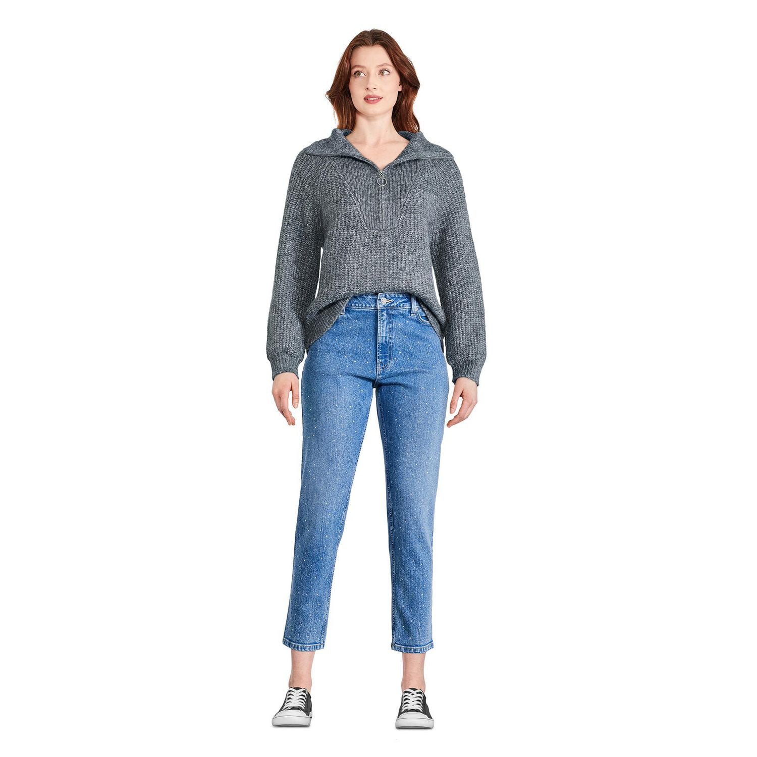 Chandail avec demi-fermeture éclair George pour femmes