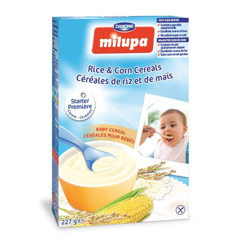 Céréales Milupa pour bébés - Riz et maïs