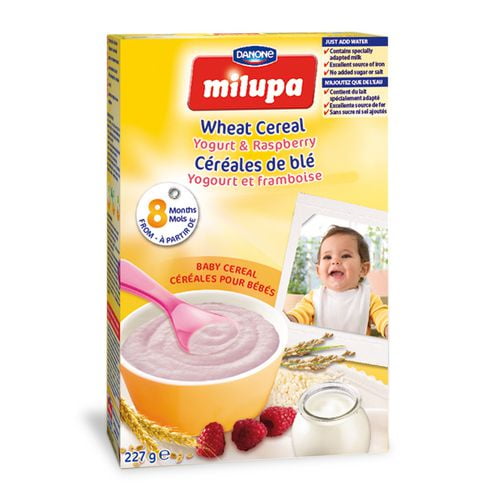 Milupa Baby Cereal Wheat/Yogurt/Raspberry