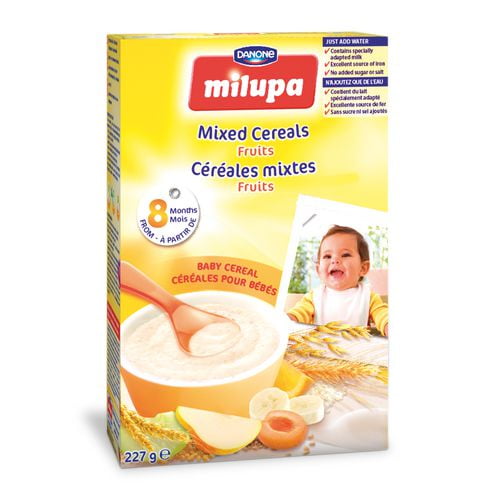 Céréales Milupa pour bébés - Céréales mélangées et fruits