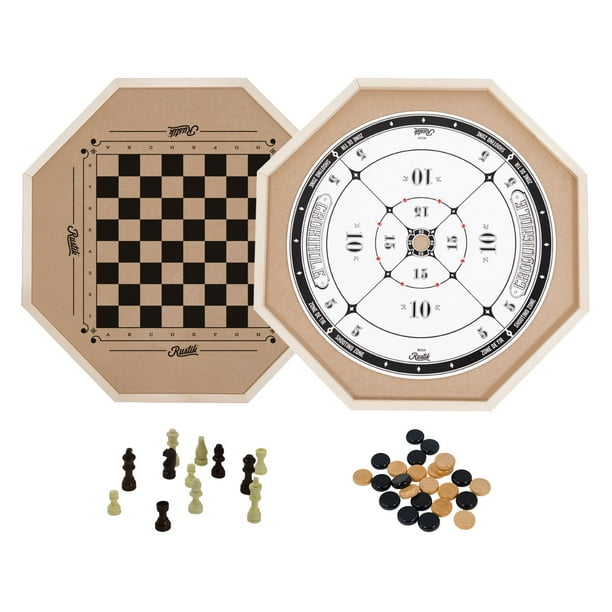 Buy Crokinole and Checkers, 27-Inch Classic Crokinole Board Game