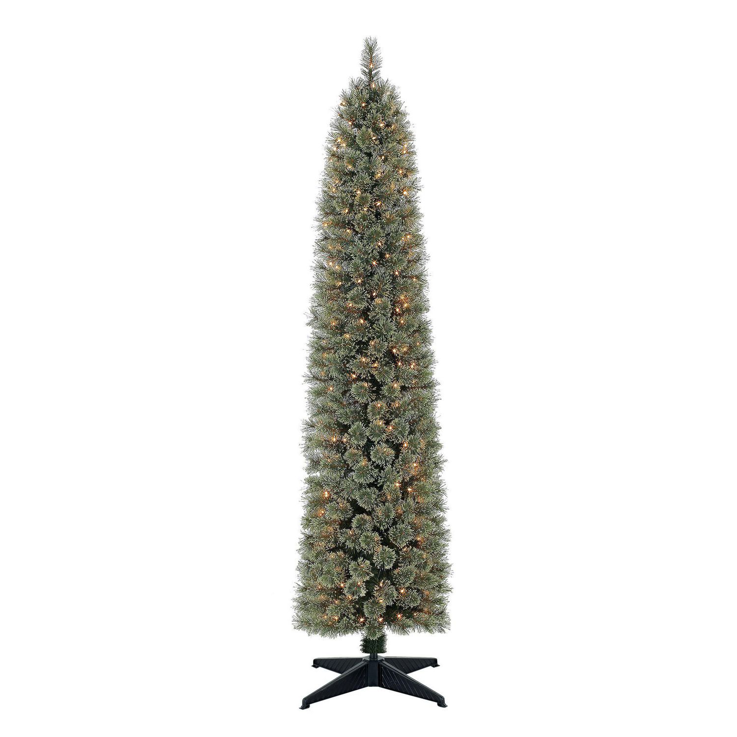 Holiday Time Shelton 7' Pre-Lit Pencil Cashmere Fir Christmas Tree - Green | Walmart Canada