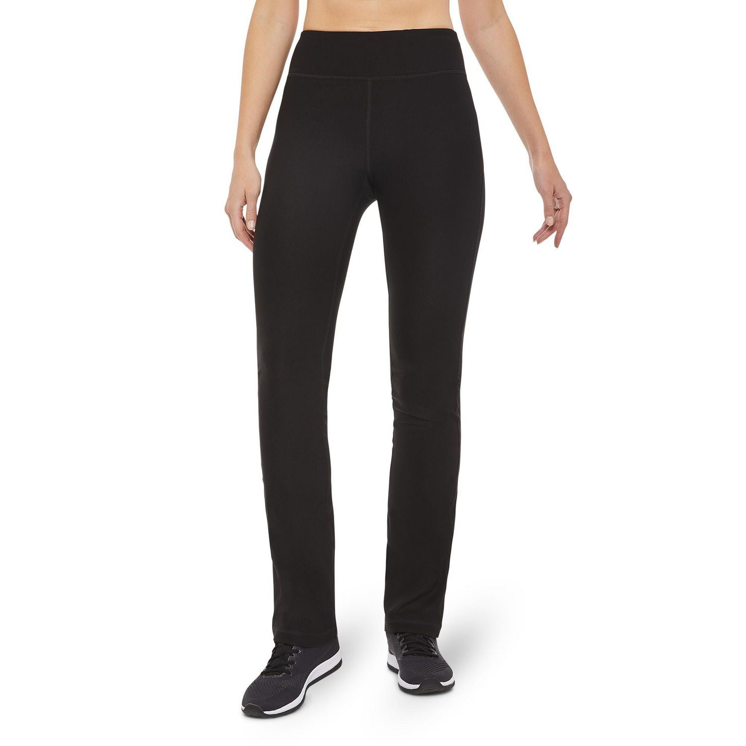 FILA Women's Straight-Leg Charcoal Grey Cotton Blend Yoga Pants - Size XS 