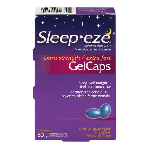 Sleep Eze Extra Strength Gel Caps, Sleep well tonight. Walmart.ca