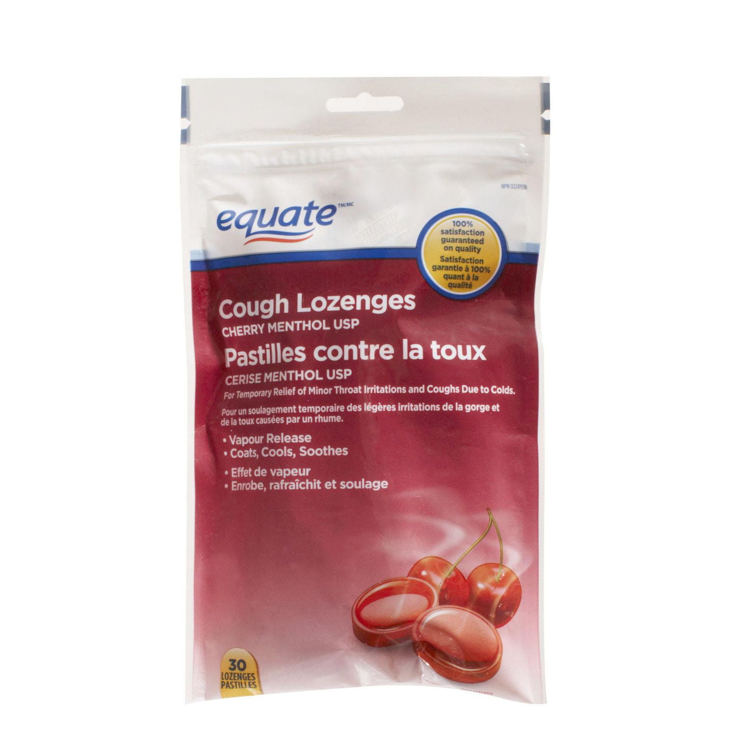 Equate Cough Lozenges Cherry Menthol Usp, 30 Lozenges Walmart Canada