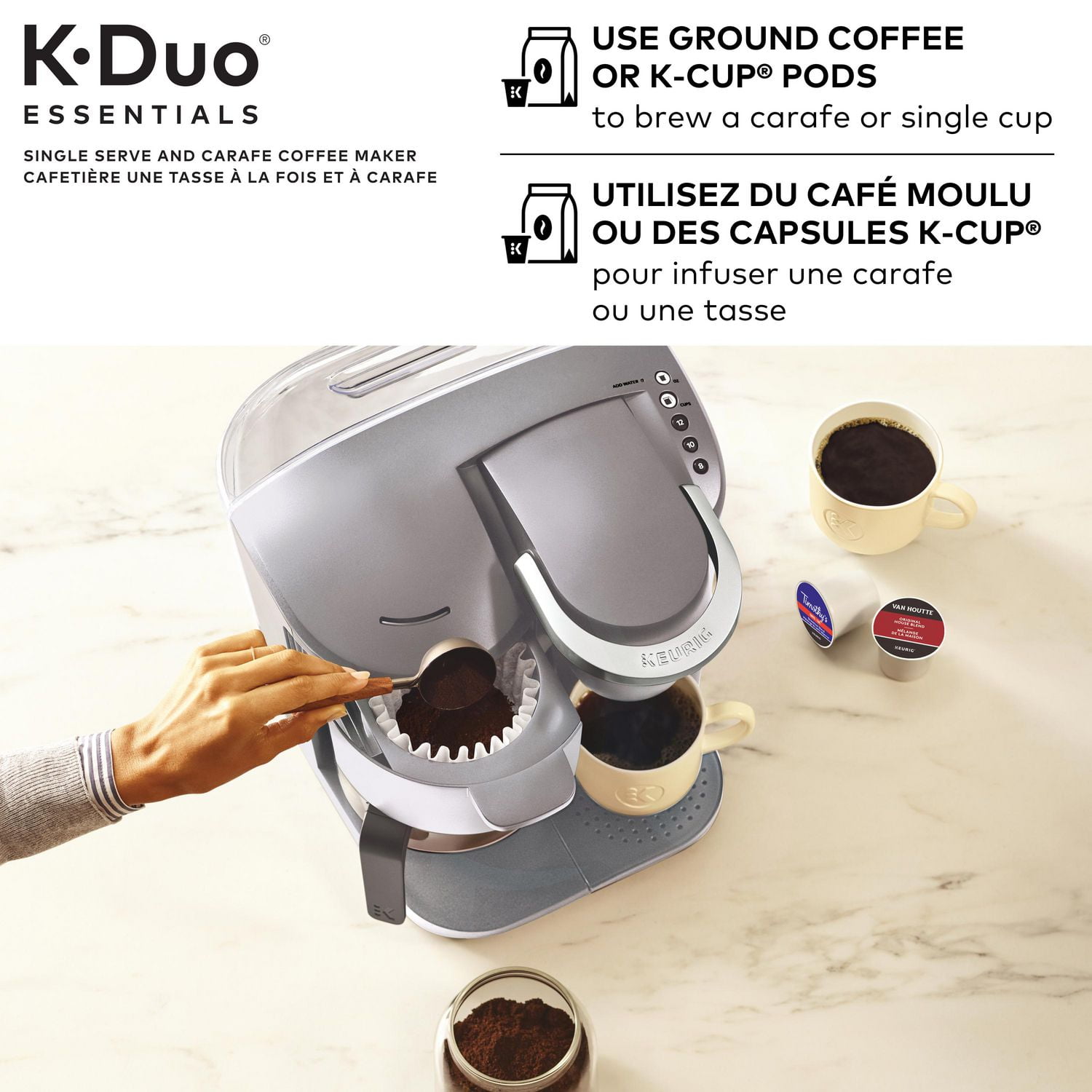 Keurig K-Duo Essentials Single Serve K-Cup Pod & Carafe Coffee