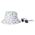 thumbnail image 1 of Fun Zone Toddler Girls' Bucket Hat 2-Piece Set, 1 of 2