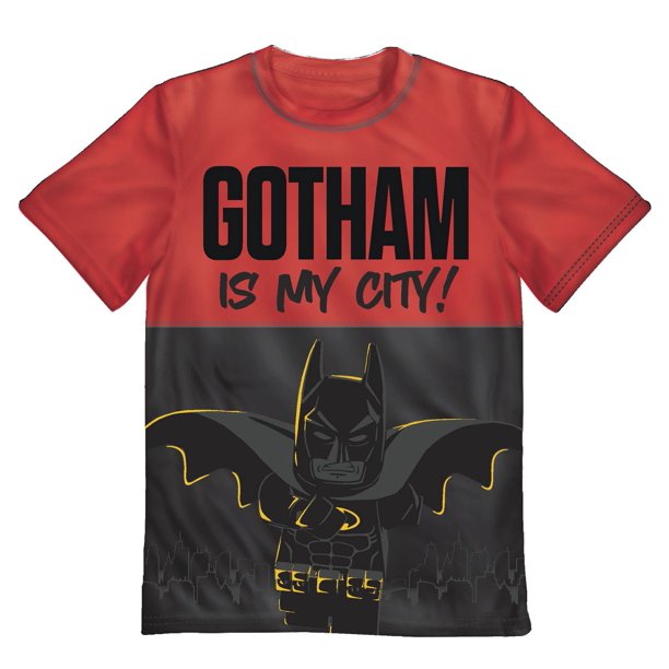 T-shirt Batman de LEGO pour garçons avec écran partagé à imprimé « Gotham is My City »