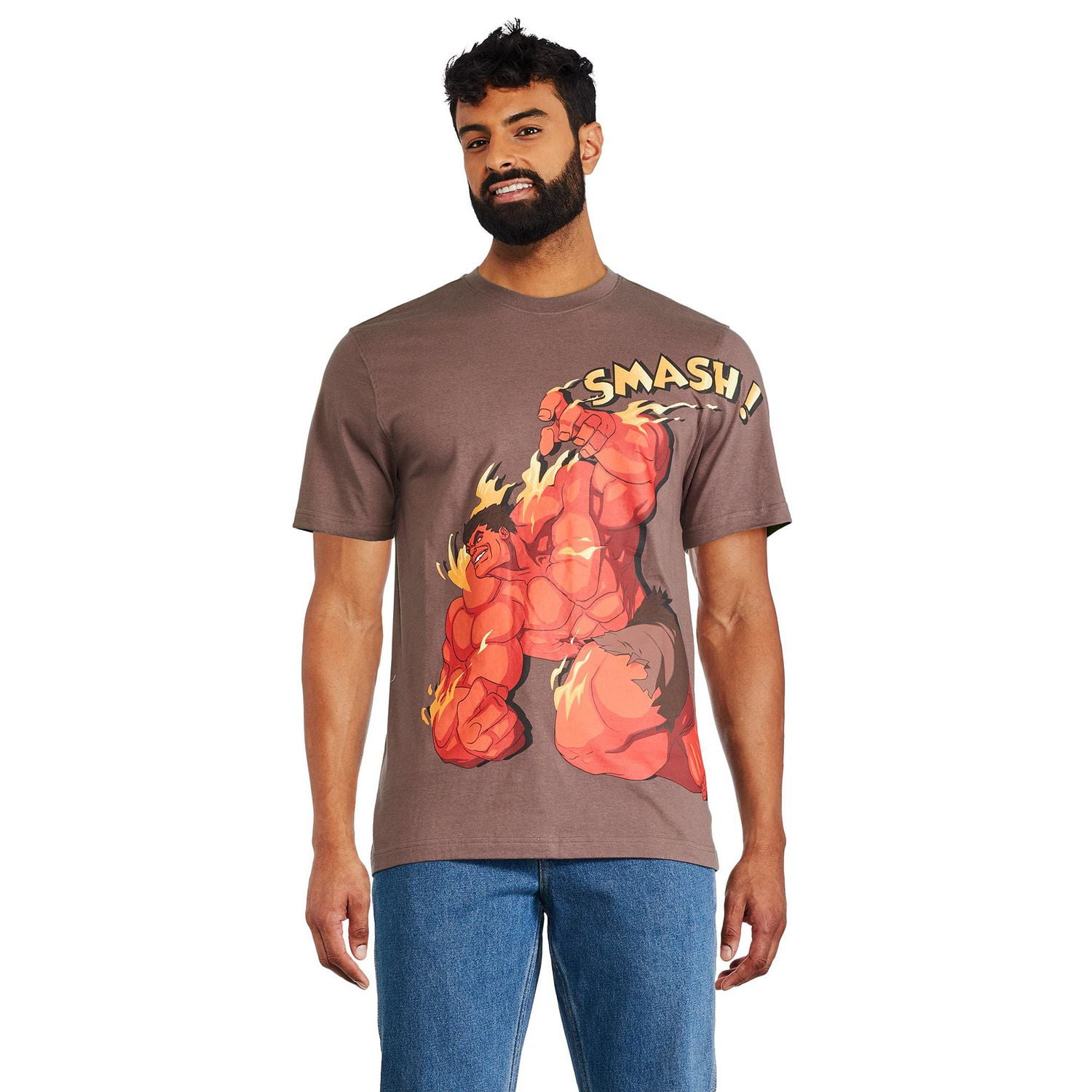 T-shirt Hulk rouge Marvel pour hommes