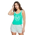 thumbnail image 1 of No Boundaries Women's Pajama 2-Piece Set, 1 of 6