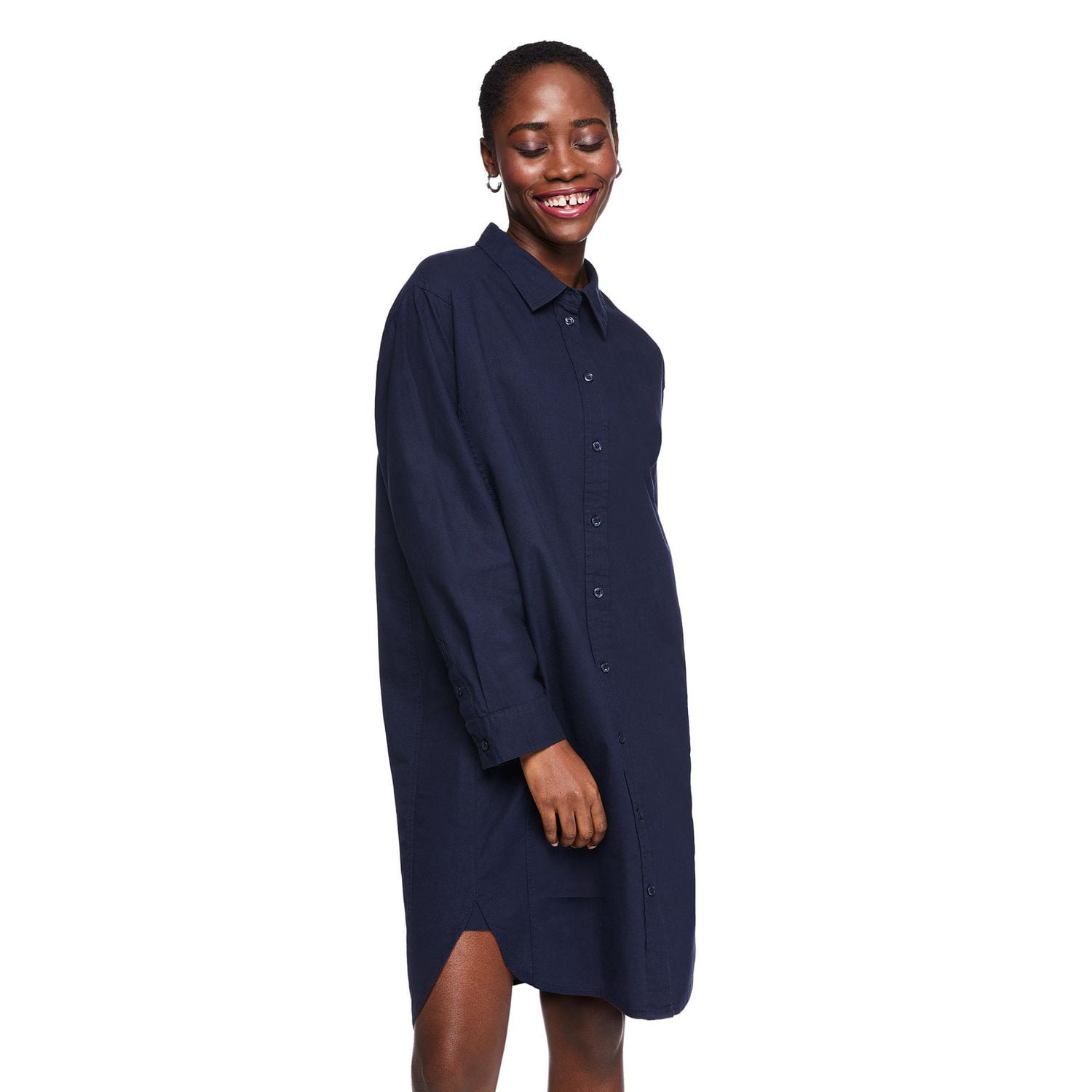 George Women's Button-Front Shirt Dress, Sizes XS-XXL