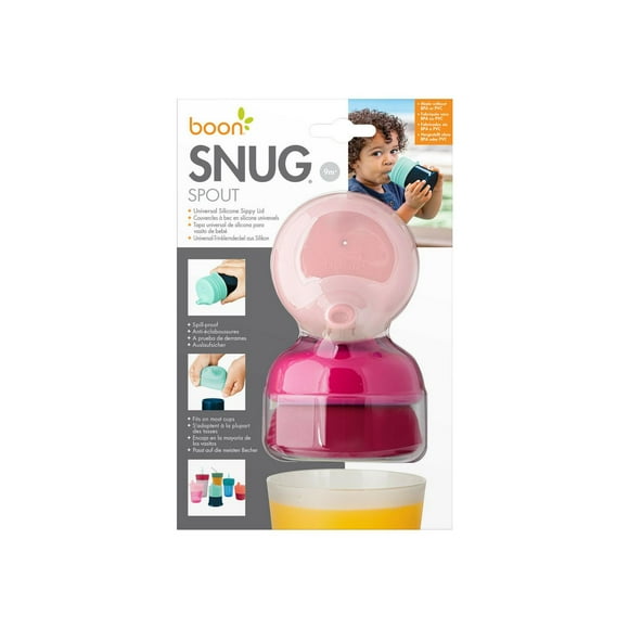 Boon SNUG Spout Univeral Sippy LIDS 3PK Pink