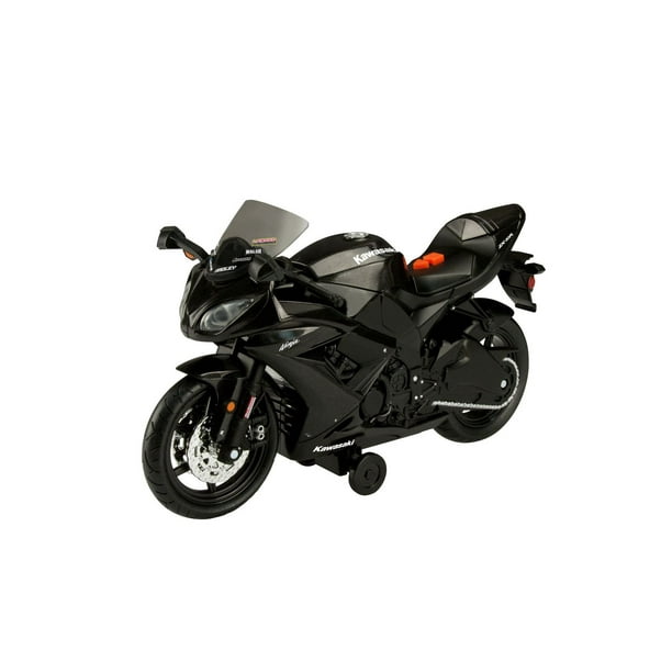 Adventure Wheels Jouet moto motorisé avec son et lumière Kawasaki Ninja ZX-10R, noir