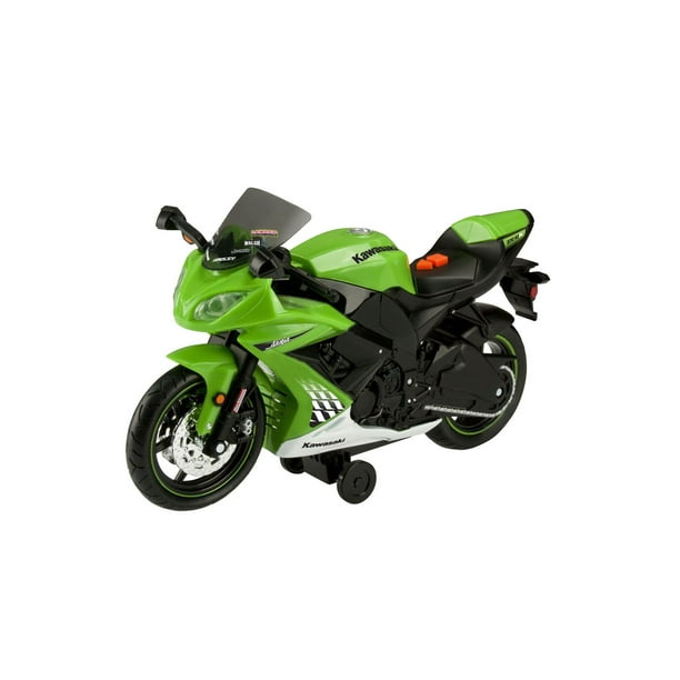 Adventure Wheels Jouet moto motorisé avec son et lumière Kawasaki Ninja ZX-10R, vert