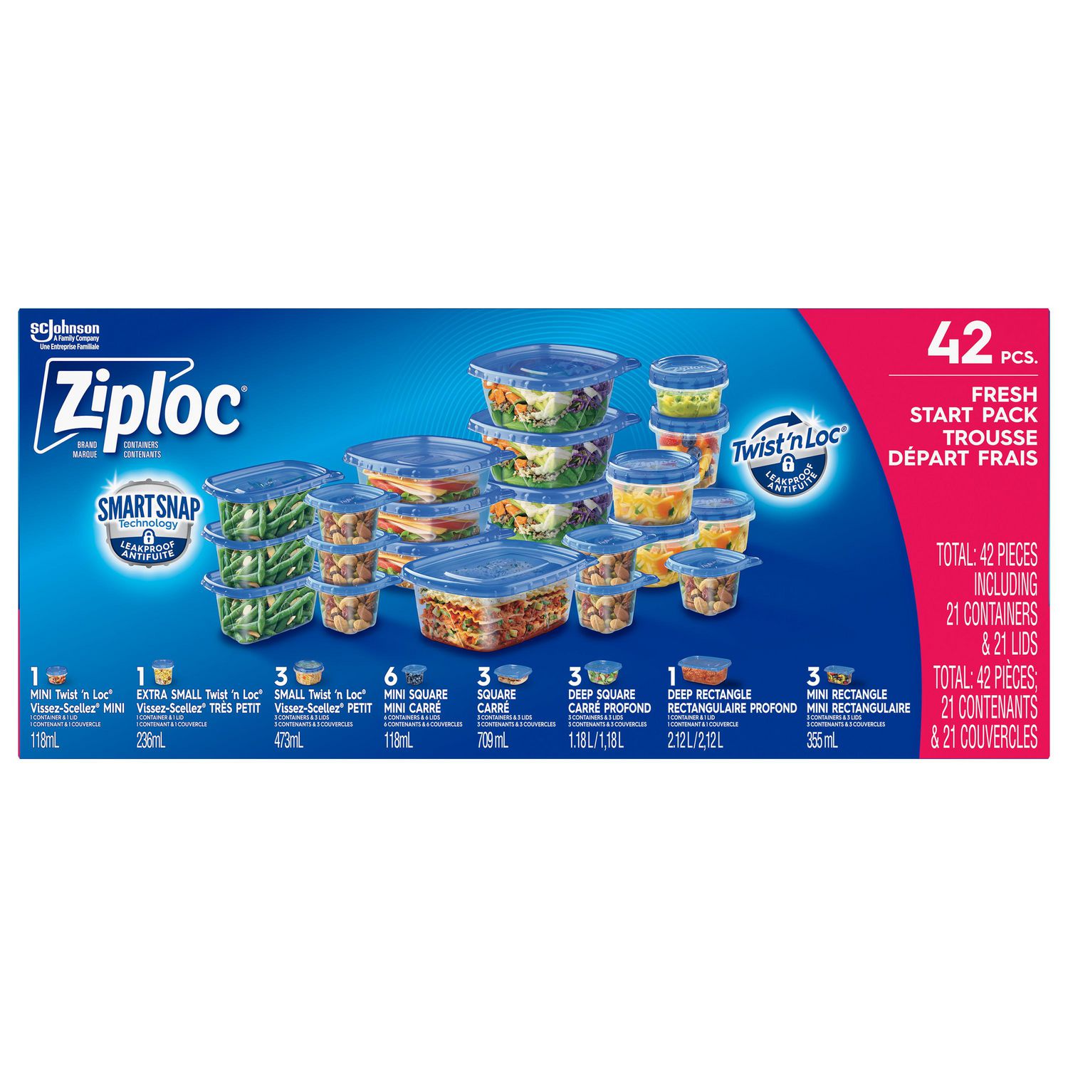 Ziploc Variety Pack pack of 194 保鲜盒– Canada Buyer